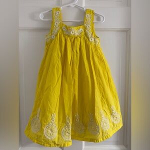 Tahari yellow embroidered dress Size 3T